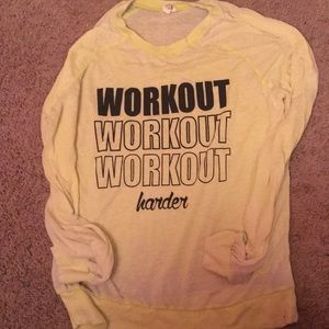 Yellow light crew neck sweatshirt